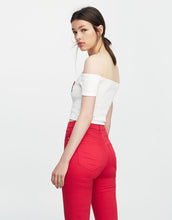 Load image into Gallery viewer, Bardot neckline crop top