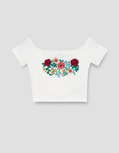 Load image into Gallery viewer, Bardot neckline crop top
